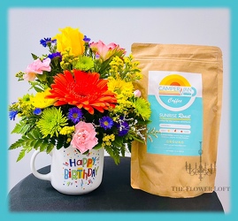 Birthday Mug Of Flowers & Coffee From The Flower Loft, your florist in Wilmington, IL